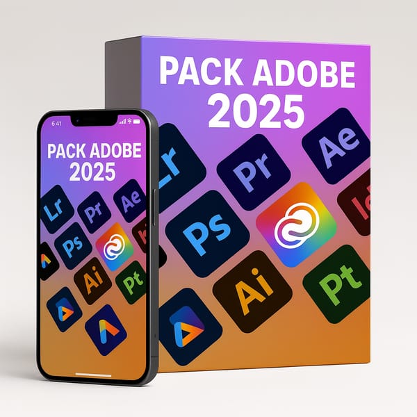 PACK ADOBE COMPLET 2025 + bonus Logiciels Windows, Android et MacOs